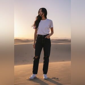 Like New Agolde 90s Black Jeans Straight Leg Size 29